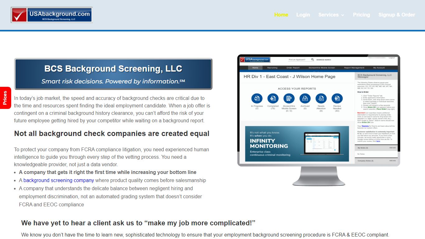 BCS Background Screening, LLC • USAbackground.com • Background Check